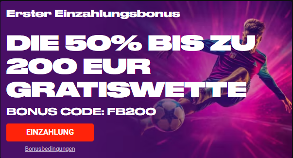 N1 Bet Sportwetten Willkommensbonus logo mit dem bonuscode FB200